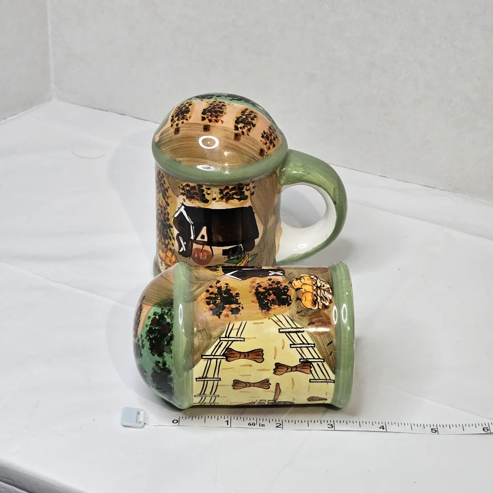 Ceramic Salt & Pepper Shaker with Handle Farmhouse Large 4